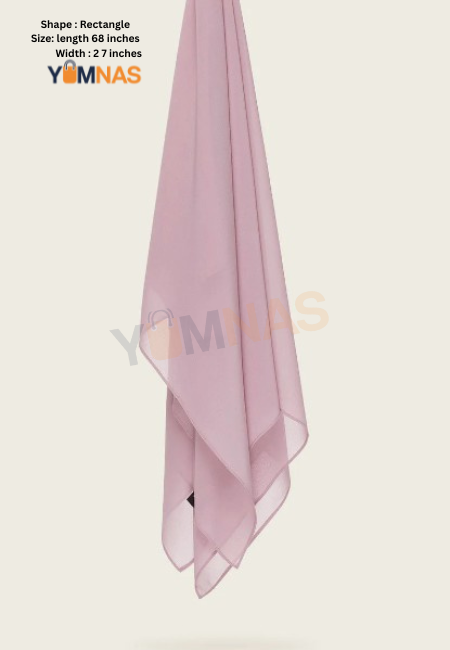 NUDE LILAC Luxury Chiffon Hijab for Women & Girls – Lightweight, Elegant, Non-Slip Georgette Scarf | Free Gift Included