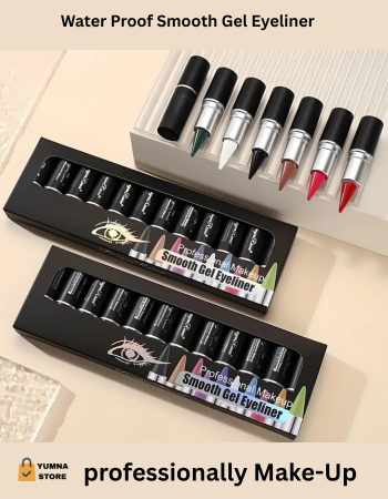 Color Gel Eyeliner Lipsticks– Long-Lasting Waterproof Eyeliner & Lip Liner Set | Black, White, Brown & Multicolor Gel Eyeliner lipsticks