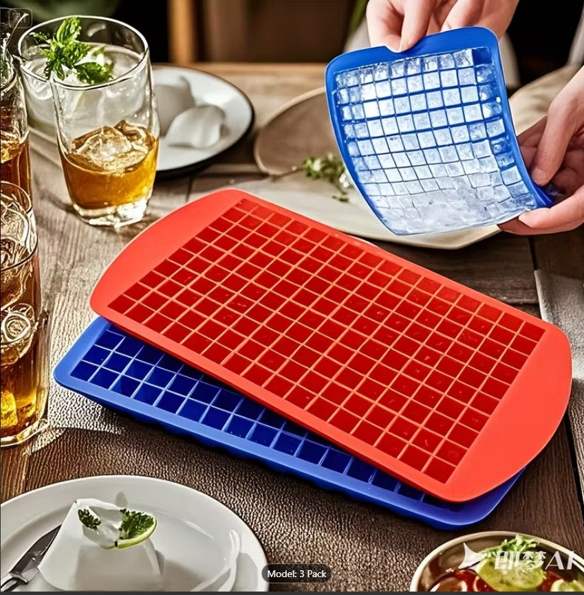 (PACK OF 4) 160 Grids Mini Ice Cube Maker Mold