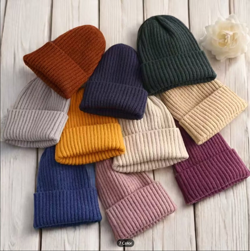 Cozy Knitted Beanie for Unisex Teens & Babies – Soft, Warm Winter Hat