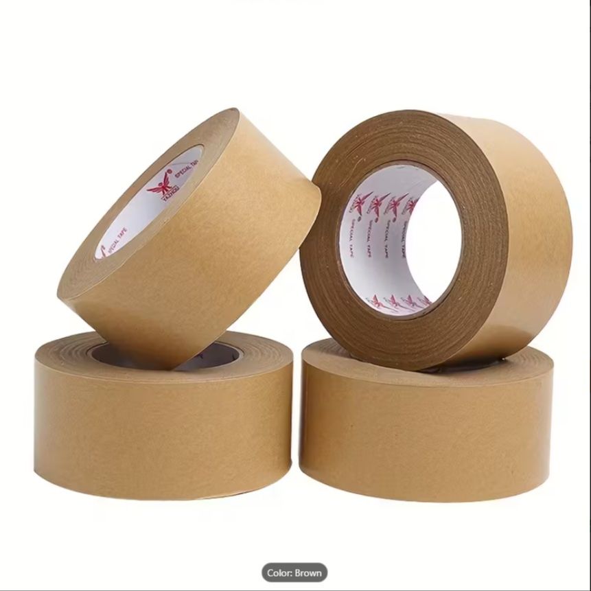 Large Roll Heavy-Duty Kraft Paper Tape – Extra Strong Adhesive, No Residue, Easy Tear Packaging & Shipping Tape