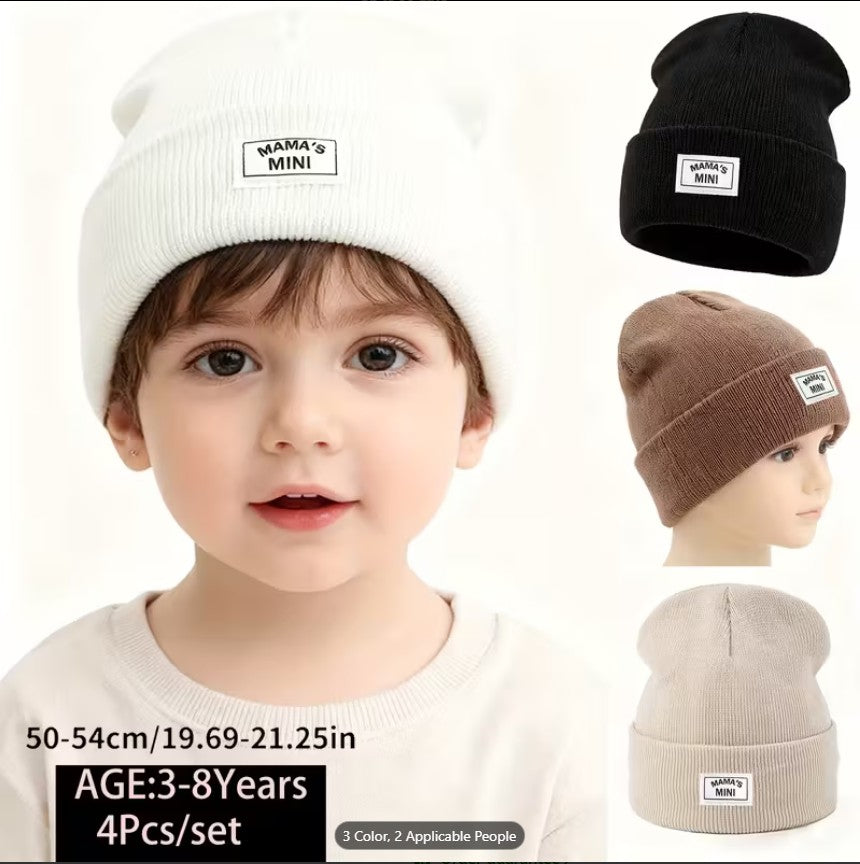 Cozy Knitted Beanie for Unisex Teens & Babies – Soft, Warm Winter Hat