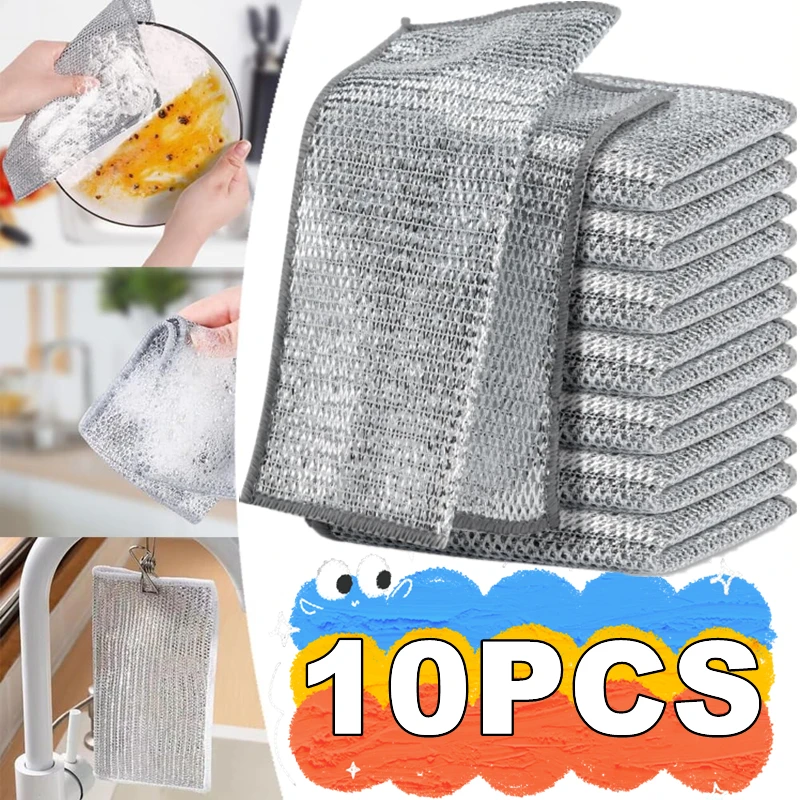 Magic Dishcloth – Metal Wire Cleaning Cloth for Kitchen, Pots & Silver Dish Washing