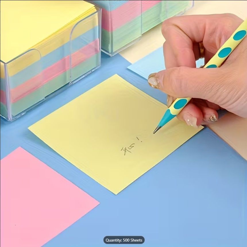 12 COLOUR PACK Vibrant Neon Sticky Notes Set