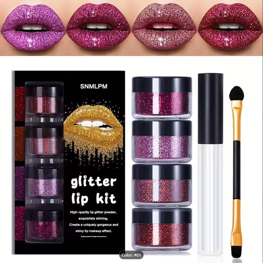 12 Vibrant Metallic Glitter Shades Eyeshadow Palette |