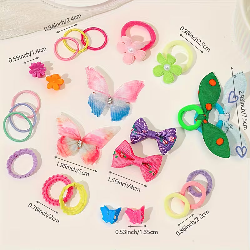 55pcs Multicolor Butterfly Hair Clips for -