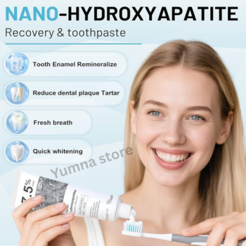 Hydroxyapatite Toothpaste – Fluoride-Free Nano Toothpaste for Sensitive Teeth | Advanced Enamel Protection, Fresh Breath & Gentle Whitening