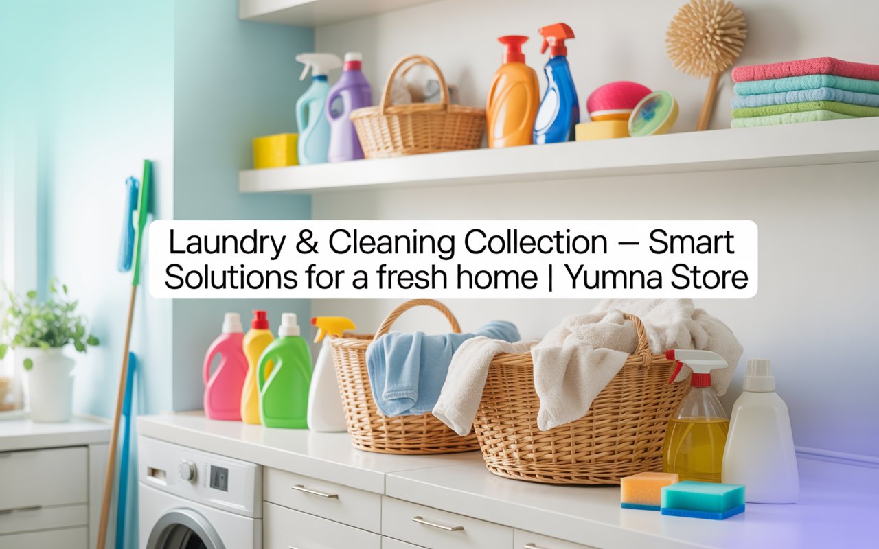 Keep your home spotless and fresh with Yumna Store’s Laundry & Cleaning Collection — featuring premium detergents, fabric care products, stain removers, and household cleaning tools.