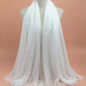 White Luxury Crinkle Chiffon Dupatta  for Women & Girls