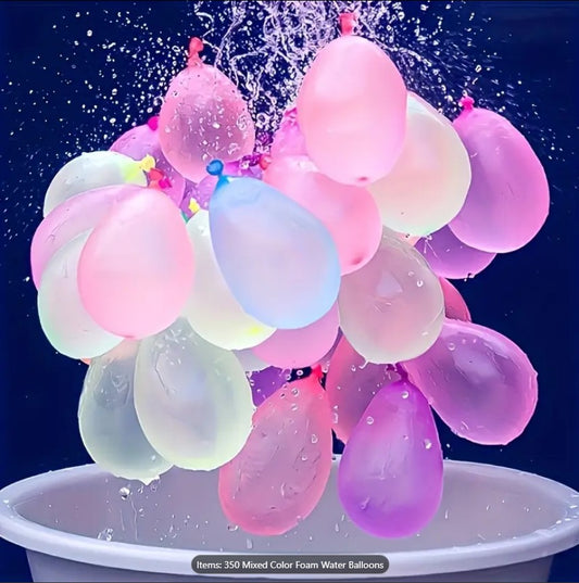 Mixed Color Water Balloons – Red, Blue, Green, Yellow & Pink | Small Latex Round Balloons for Kids & Adults Outdoor Party Games, Weddings & Summer Fun