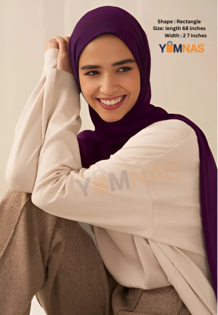 MULBERRY Luxury Chiffon Hijab for Women & Girls – Lightweight, Elegant, Non-Slip Georgette Scarf | Free Gift Included