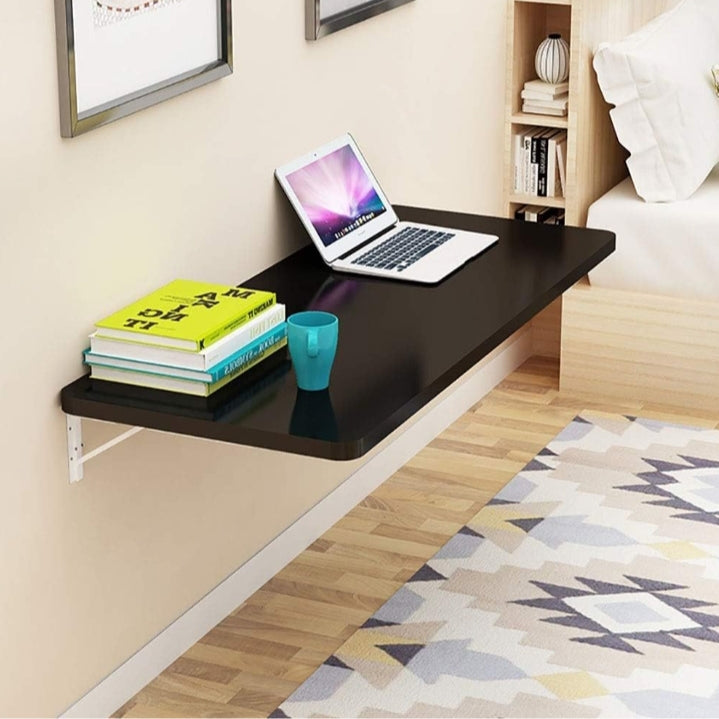 Multipurpose Wall Mounted Folding Table – Space-Saving Wooden Laptop & Office Desk for Home, Kitchen & Study