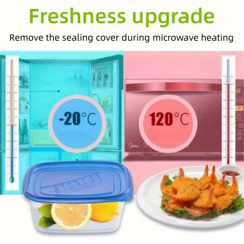 10pcs Stackable Reusable Lunch Boxes