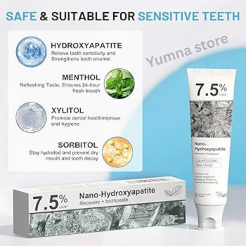 Hydroxyapatite Toothpaste – Fluoride-Free Nano Toothpaste for Sensitive Teeth | Advanced Enamel Protection, Fresh Breath & Gentle Whitening