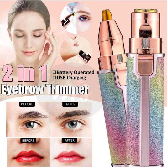 Original Facial Hair Remover Machine – Cell Operated Razor (Rechargeable Alternative Available) in Lipstick Shape – Finishing Touch Epilator for Upper Lips & Eyebrows