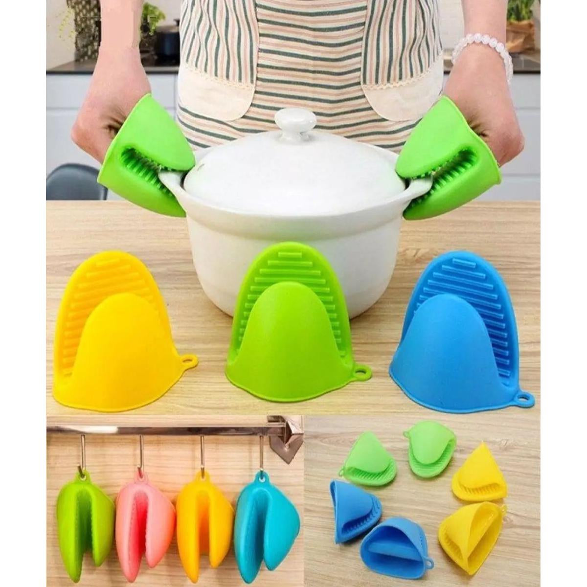 Best quality Pair of Silicon pot holder Gloves Silicone Heat Resistant Gloves hot pot holders Non Stick Anti-slip Pot Bowel Holder Baking Oven Mitts best Kitchen tool