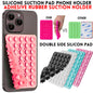 Double Side Silicone Suction Pad Phone Holder Self - Adhesive Rubber Suction Holder Silicon Square Phone Case Silicon Pad For Phone - Compatible With All Mobiles & Tablets