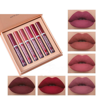 Nude Makeup Lipstick Liquid Velvet Matte Gloss Lip Red Lipstick Nude Women Long Lasting Waterproof Beauty Cosmetic Kit