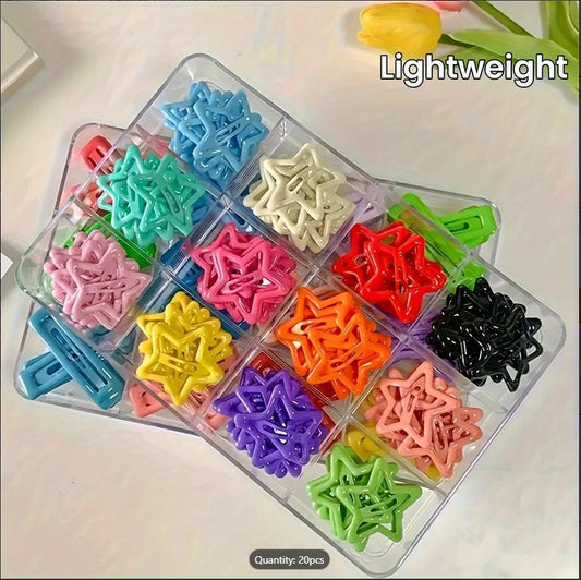 20/40Pcs Colorful Star BB Hair Clips For Girls Children Lovely Hair Decorate Hairpins Barrettes Headwear Kids Hair Accessories