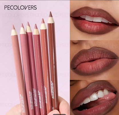 Matte Color Lipstick Pencil Set (12 Vibrant Shades)