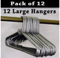 Pack of 12 Hangers - Good Quality Plastic Gray Hangers for Clothes