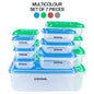 ( 7PC SET) IKEA STYLE FOOD CONTAINERS, THUMB LOCK FOOD CONTAINER, STACKABLE PLASTIC STORAGE BOXES