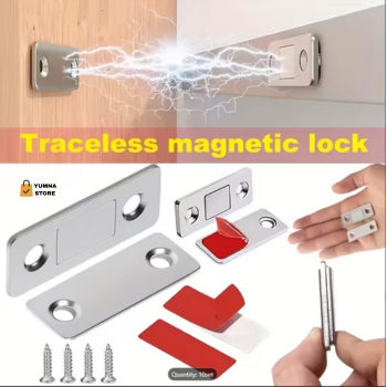 Heavy-Duty Stainless Steel Magnetic Cabinet Locks | No-Drill Safety Lock System for Child-Proofing Cabinets, Drawers, Fridge & Cupboards