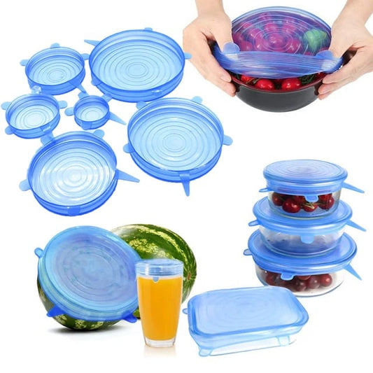 Kitchen Reusable Silicone Stretch Seal Lid Preservation Vacuum Food Storage Bowl Cover