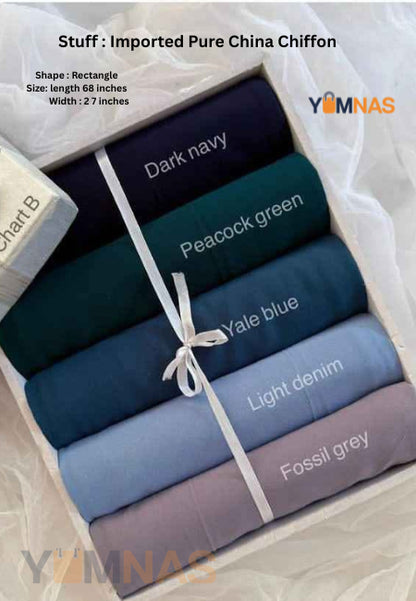 Hijab Set for Girls & Women – Premium Chiffon & Georgette Stoller Scarves | Lightweight, Breathable & Elegant Modest Fashion Hijabs for Daily & Party Wear