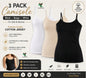 Pack Of 3 Women’s Camisole Top – Soft Stretchy Summer Tank Top | Lightweight Loose Fit Basic Camisole for Layering & Daily Wear