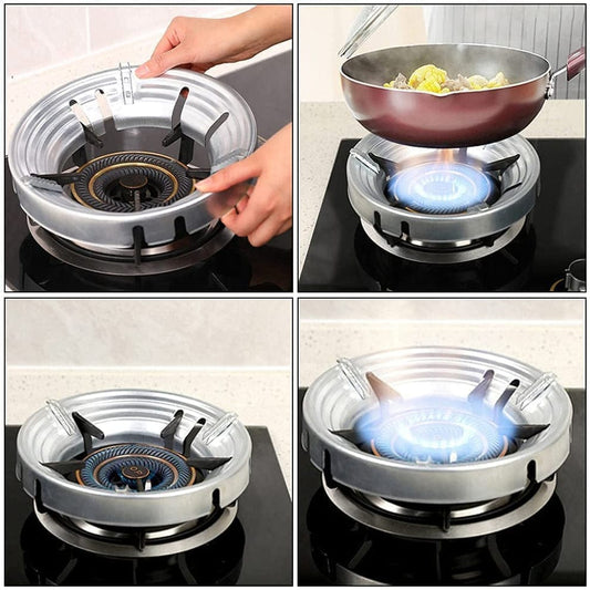 Gas Burner Cover with Ventilation Holes - Compatible with Flat Bottomed & Round Bottomed Pots, Durable Metal Stove Top Protector for Home, Picnic, Restaurant Stoves, Outdoor Kitchens & Gas Stoves.