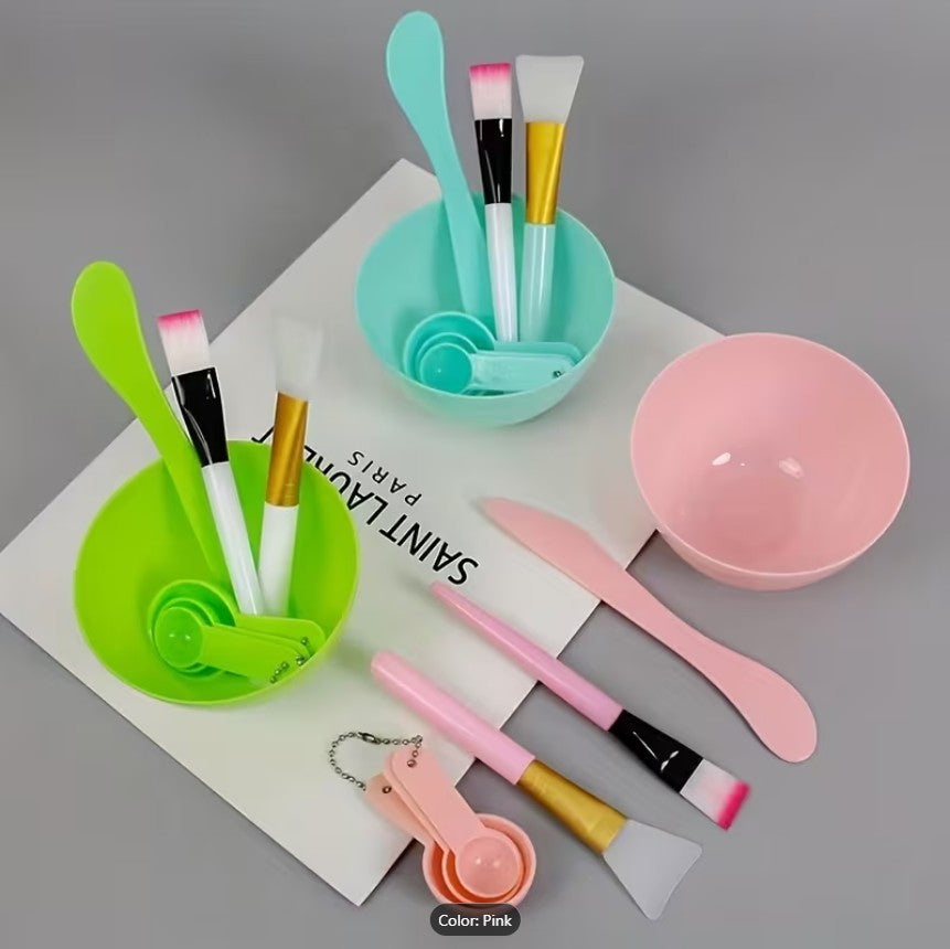 Professional DIY Facial Mask Mixing Bowl Set | Beauty Tool Kit with Spoon, Brush, Scraper & Spray Bottle | Lightweight & Flexible Skincare Spa Set for Home & Salon