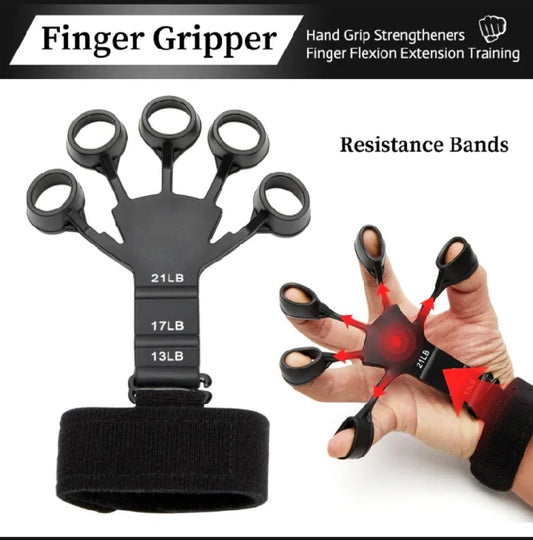 Finger Gripper Guitar Finger Exerciser Hand Strengthener Hand Trainer Black, Finger Griper, Finger Gripper Strength band, Silicon Finger Gripper, PCS Finger Gripper ,Finger Gripper Exercise Band