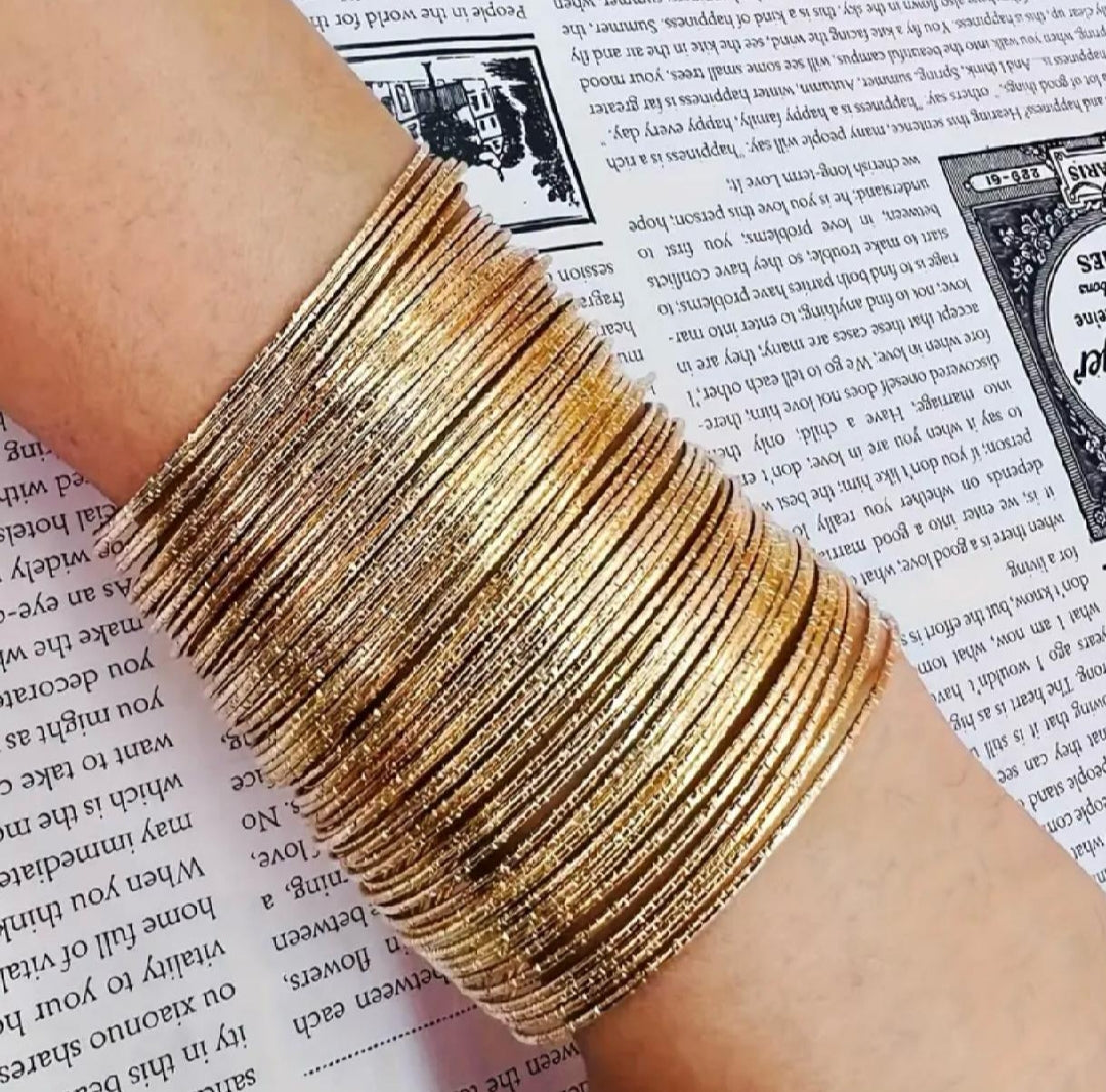 Lightweight and thin trending gold plated Bangles set prefect for daily and Party wear