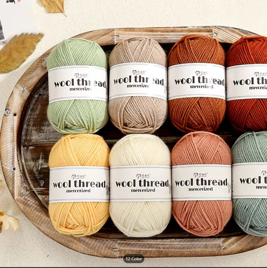 Premium Double Knit Wool Yarn - 4 Ply Soft Acrylic (80g) for Knitting & Crochet - Vista Brand
