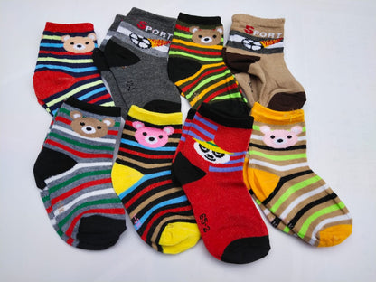 Pack of 12 Pairs - Multicolor socks for kids Baby Socks -