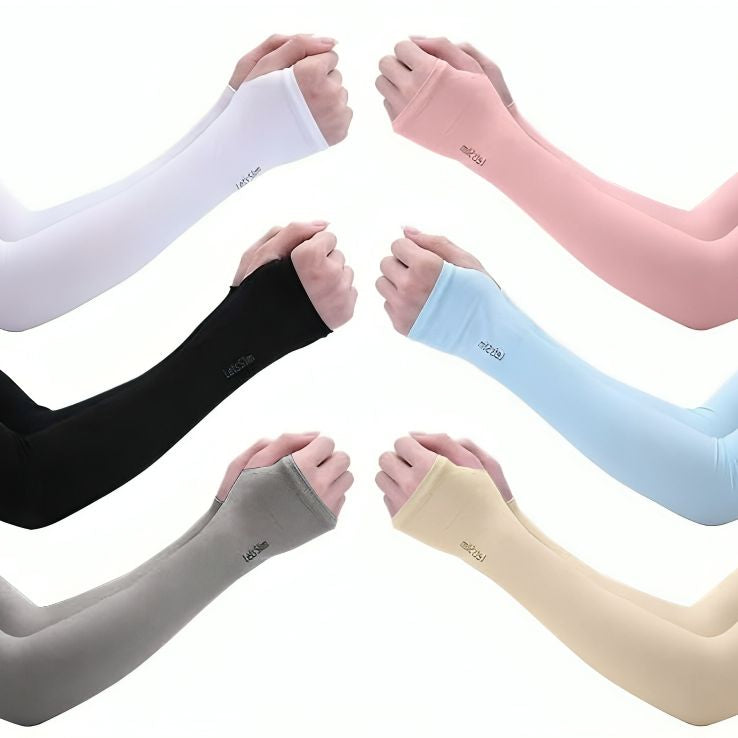 3 Pair Thumb Hole Arm Sleeves for Girls boys Women & Islamic Hijab Wearers UV Protection & Moisture Wicking Perfect for Cycling Running Golf & Outdoor Sports