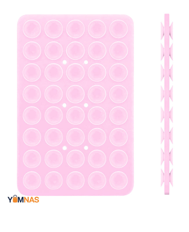 Double Side Silicone Suction Pad Phone Holder Self - Adhesive Rubber Suction Holder Silicon Square Phone Case Silicon Pad For Phone - Compatible With All Mobiles & Tablets