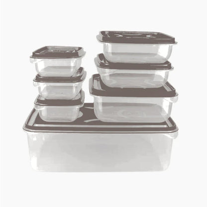 ( 7PC SET) IKEA STYLE FOOD CONTAINERS, THUMB LOCK FOOD CONTAINER, STACKABLE PLASTIC STORAGE BOXES