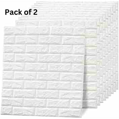 ENDOXI - 3D Brick Wallpaper - Brick Sheet Self Adhesive PE Foam 3D Wallpaper, 3D Wall Sticker for Home, Hotel, Bedroom, Cafe - Waterproof & Textured Design , Pack of Sample piece (35x38cm), 1, 2, 5, or 10 (70x77cm) 3D Wallpaper Sticker | Brick Sheets