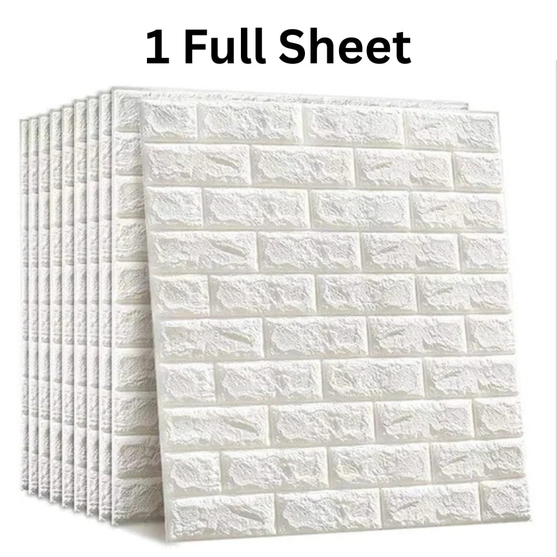 ENDOXI - 3D Brick Wallpaper - Brick Sheet Self Adhesive PE Foam 3D Wallpaper, 3D Wall Sticker for Home, Hotel, Bedroom, Cafe - Waterproof & Textured Design , Pack of Sample piece (35x38cm), 1, 2, 5, or 10 (70x77cm) 3D Wallpaper Sticker | Brick Sheets