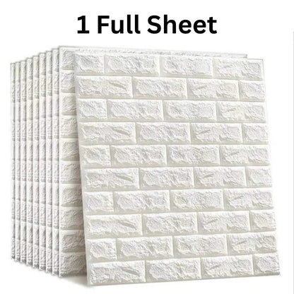 ENDOXI - 3D Brick Wallpaper - Brick Sheet Self Adhesive PE Foam 3D Wallpaper, 3D Wall Sticker for Home, Hotel, Bedroom, Cafe - Waterproof & Textured Design , Pack of Sample piece (35x38cm), 1, 2, 5, or 10 (70x77cm) 3D Wallpaper Sticker | Brick Sheets