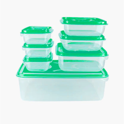( 7PC SET) IKEA STYLE FOOD CONTAINERS, THUMB LOCK FOOD CONTAINER, STACKABLE PLASTIC STORAGE BOXES