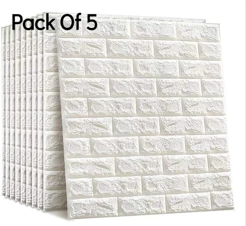 ENDOXI - 3D Brick Wallpaper - Brick Sheet Self Adhesive PE Foam 3D Wallpaper, 3D Wall Sticker for Home, Hotel, Bedroom, Cafe - Waterproof & Textured Design , Pack of Sample piece (35x38cm), 1, 2, 5, or 10 (70x77cm) 3D Wallpaper Sticker | Brick Sheets