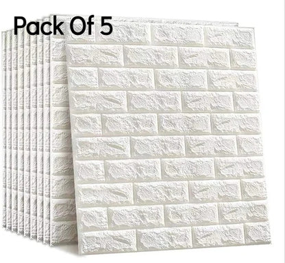 ENDOXI - 3D Brick Wallpaper - Brick Sheet Self Adhesive PE Foam 3D Wallpaper, 3D Wall Sticker for Home, Hotel, Bedroom, Cafe - Waterproof & Textured Design , Pack of Sample piece (35x38cm), 1, 2, 5, or 10 (70x77cm) 3D Wallpaper Sticker | Brick Sheets