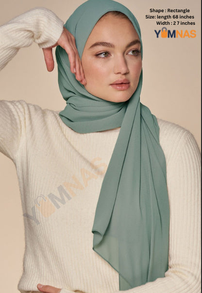 Hijab Set for Girls & Women – Premium Chiffon & Georgette Stoller Scarves | Lightweight, Breathable & Elegant Modest Fashion Hijabs for Daily & Party Wear