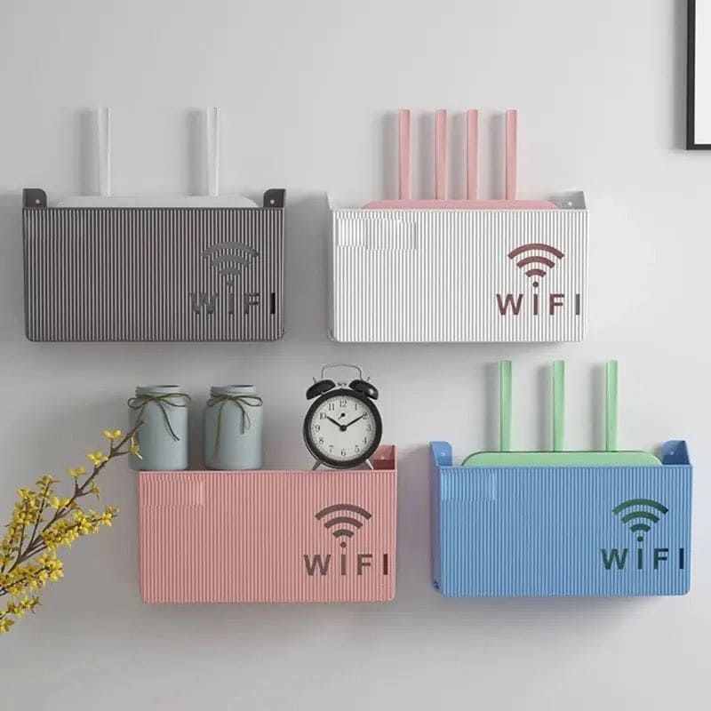 Wall Mounted WiFi Router Holder Box &ndash; Hidden Cable Organizer &amp; Decorative Shelf for Home &amp; Office Short Description: