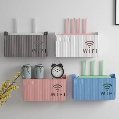 Wall Mounted WiFi Router Holder Box &ndash; Hidden Cable Organizer &amp; Decorative Shelf for Home &amp; Office Short Description: