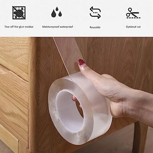 PACK OF 2 Washable Traceless Nano Adhesive Tape