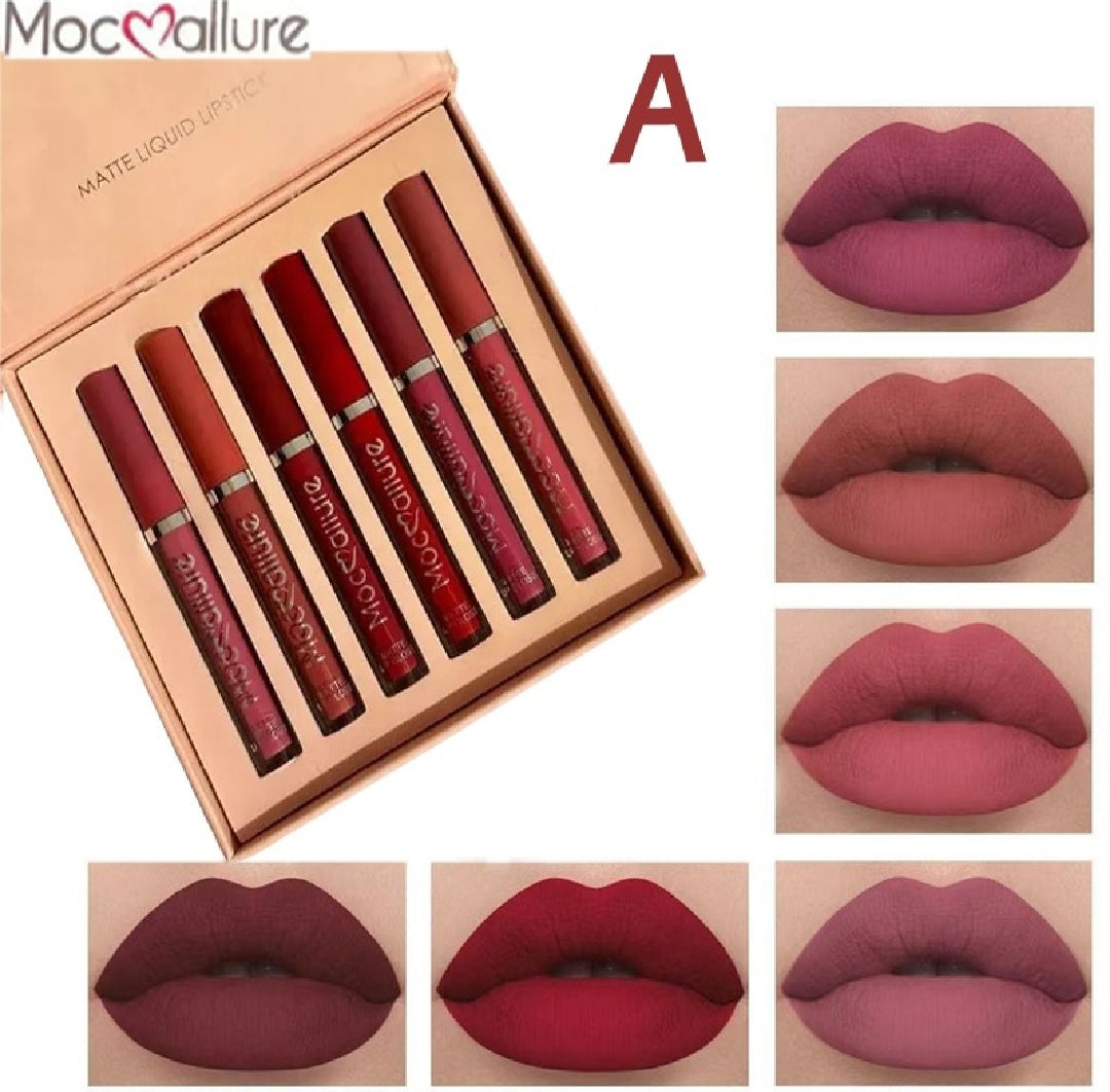 Nude Makeup Lipstick Liquid Velvet Matte Gloss Lip Red Lipstick Nude Women Long Lasting Waterproof Beauty Cosmetic Kit